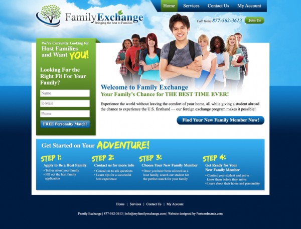 foreign exchange program website design