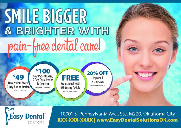 dental postcard color example