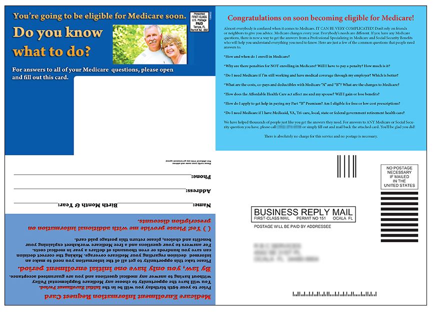 business reply card for insurance agent