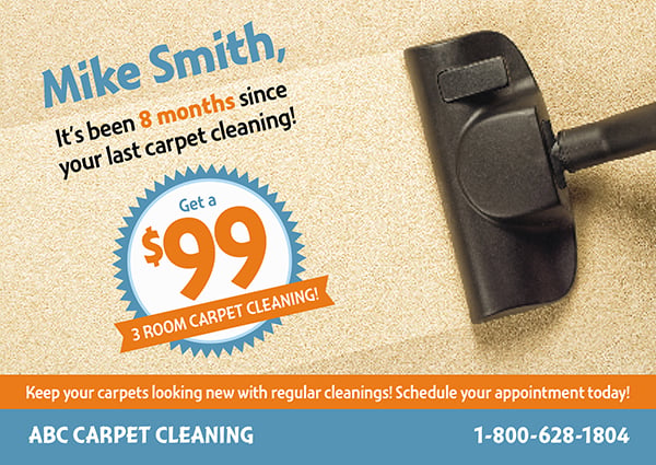 carpet cleaner postcard design