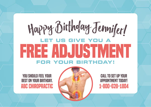 chiropractor postcard design