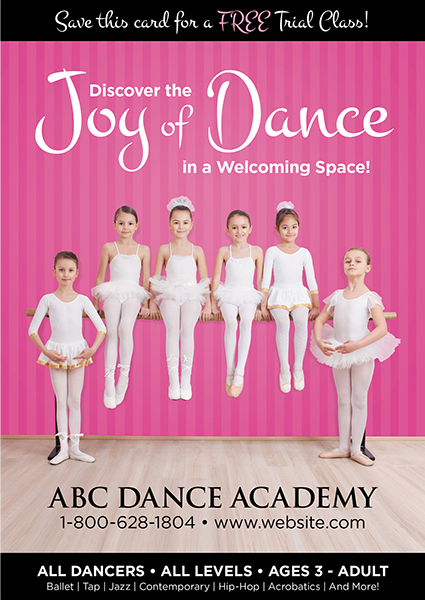 dance academy postcard design