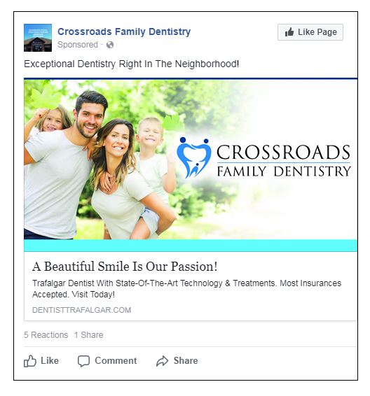 dental facebook ad