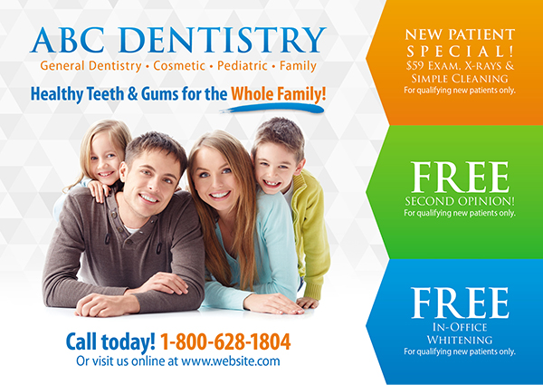 dental postcard design