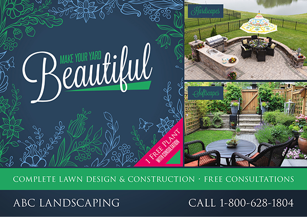 landscaper postcard design