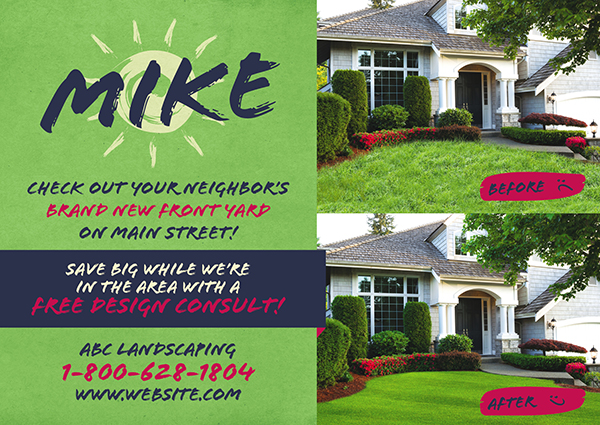 landscaper postcard design