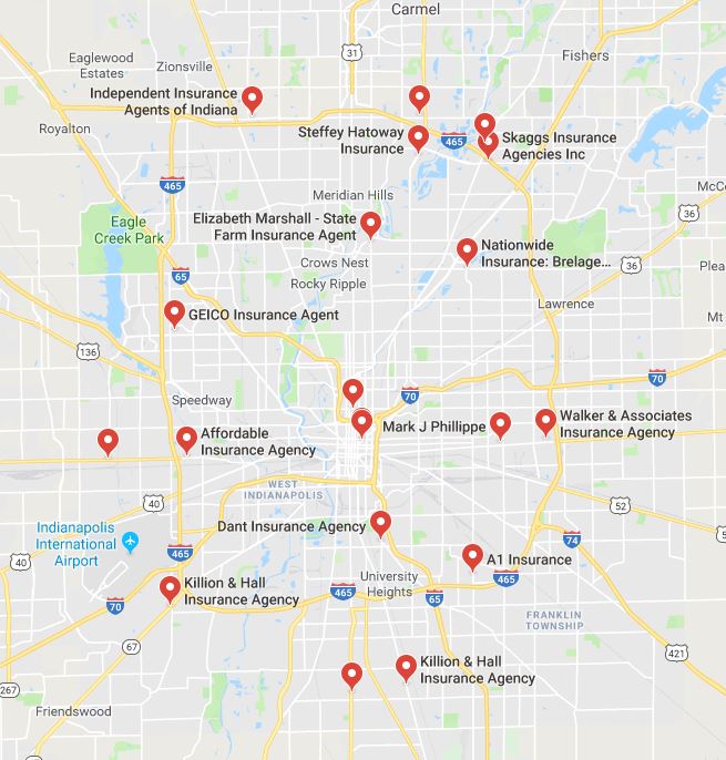 insurance agents on google maps