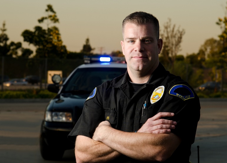police officer folding arms