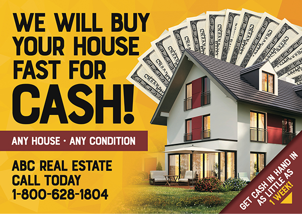 real estate investor postcard design