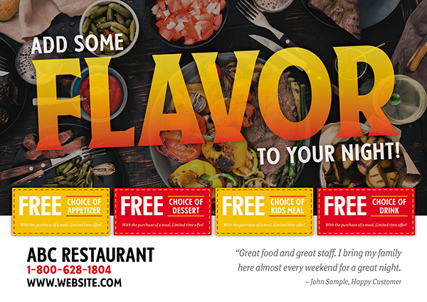 restaurant postcard design