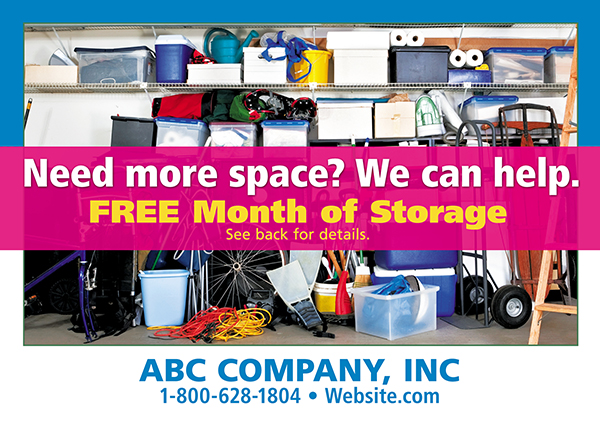 storage company postcard design