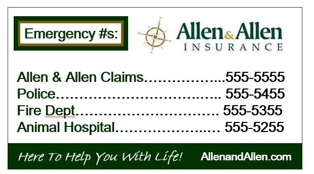 insurance business card
