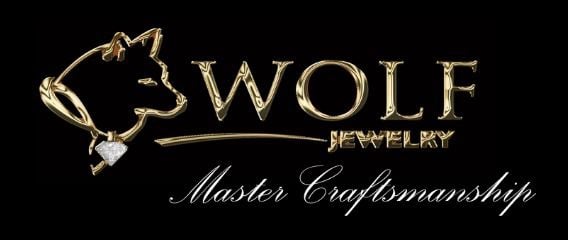 gold lined wolf logo