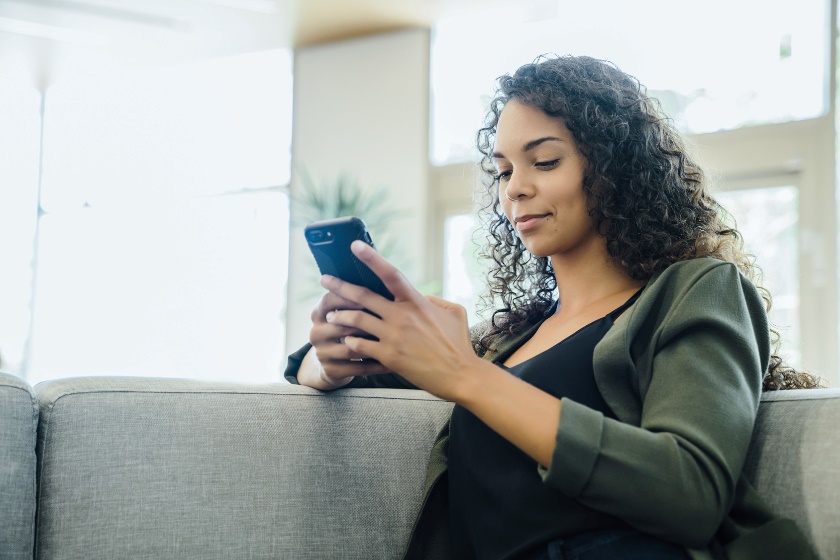 woman using smart phone