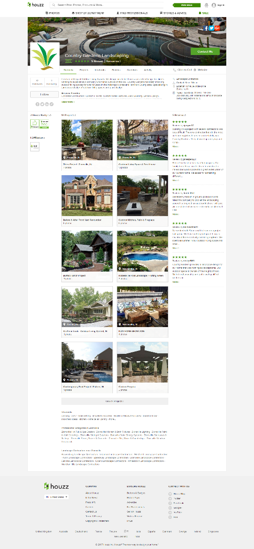 Country Gardens Landscaping Houzz Example