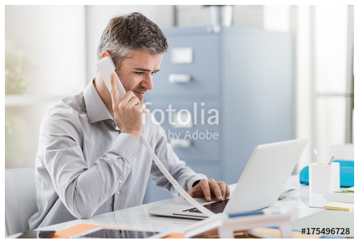 business man on phone