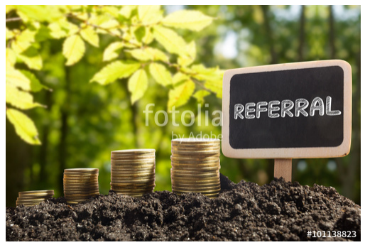 referral sign